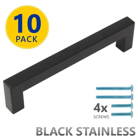 stainless steel kitchen cabinet hardware black 10 pack flat black square bar cabinet pulls 5 stainless steel kitchen cabinet hardware black 10 pack flat black square bar cabinet pulls 5